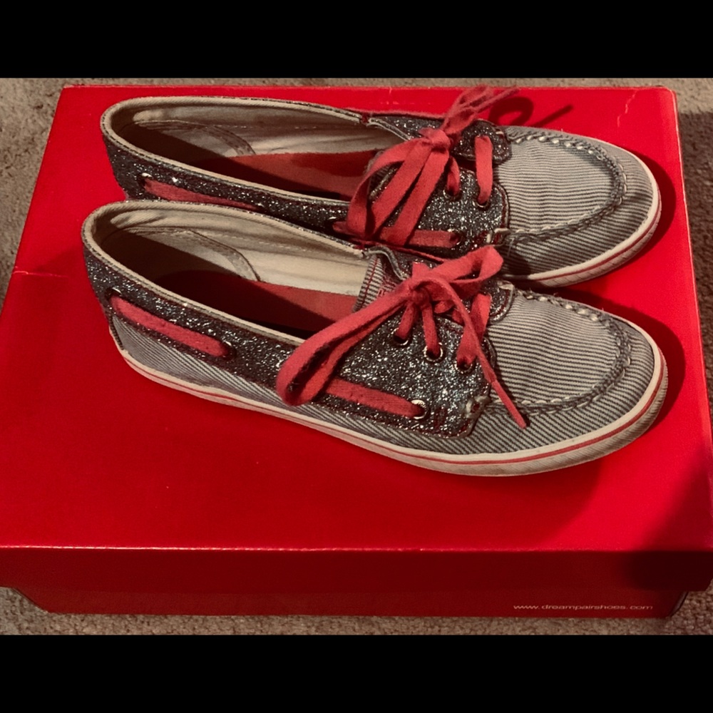 Sperry TopSider Loafer Shoes Glitter Sz 2.5